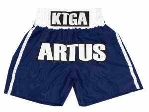 Personalized Boxing Shorts : KNBXCUST-2042-Navy